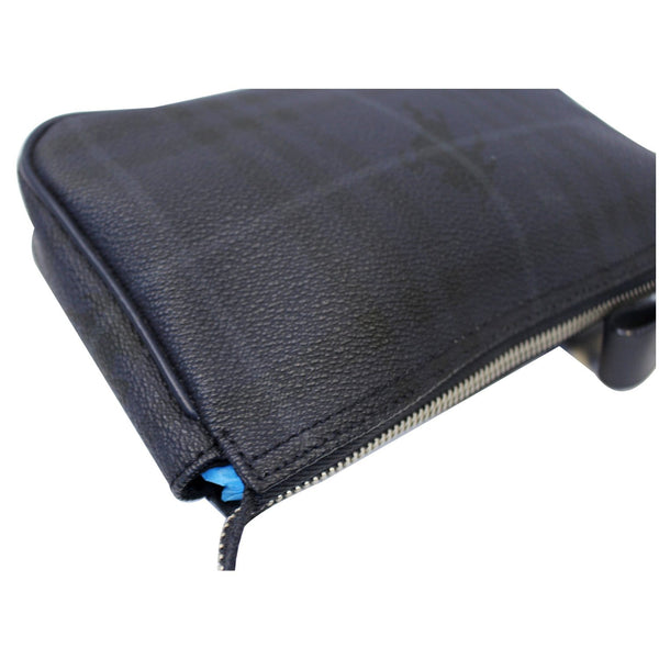 Burberry Canvas Coated Pochette Blue - Burberry Clutch- corner