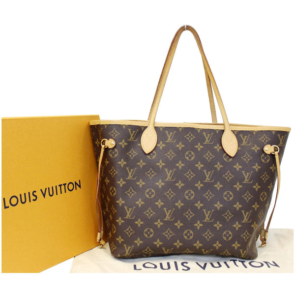 LOUIS VUITTON Neverfull MM Monogram Canvas Tote Shoulder Bag Brown-US