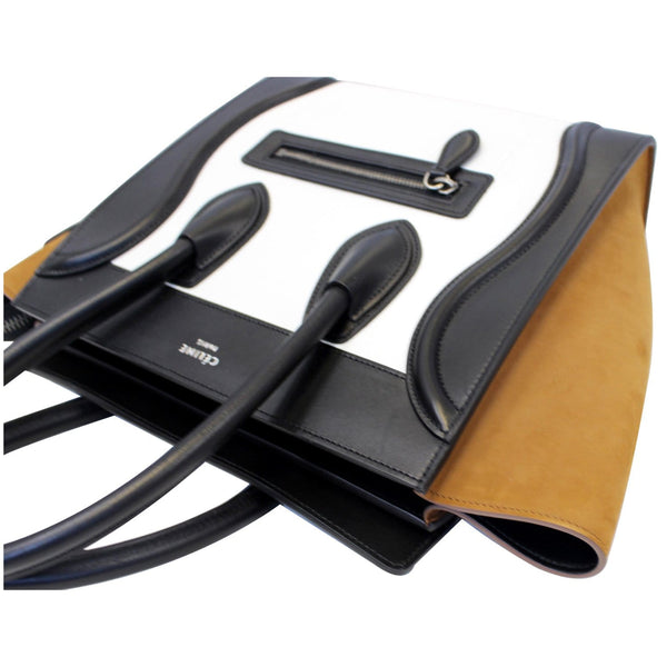 CELINE Mini Luggage Calfskin Leather Tote Bag Tri-Color-US