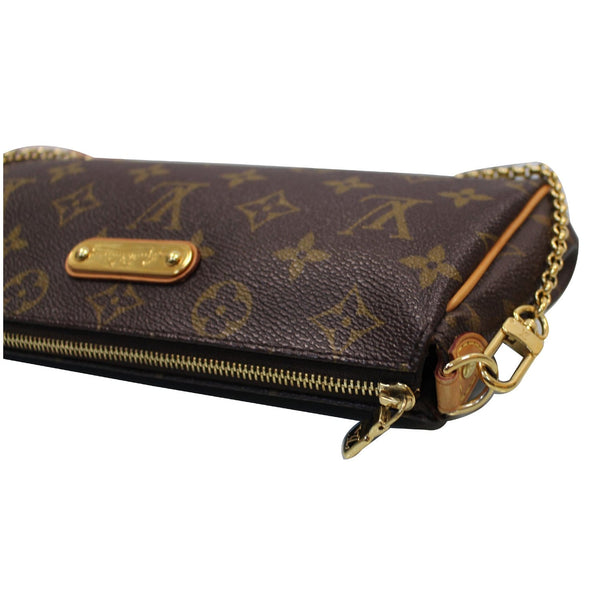 LOUIS VUITTON Pochette Eva Monogram Canvas Clutch Bag Brown