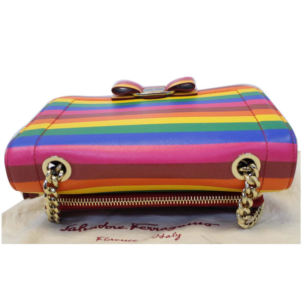 SALVATORE FERRAGAMO Vara Rainbow Leather Crossbody Bag-US