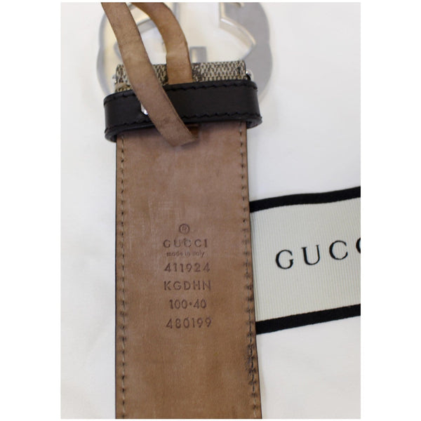 GUCCI GG Supreme GG Buckle Belt Beige 411924-US
