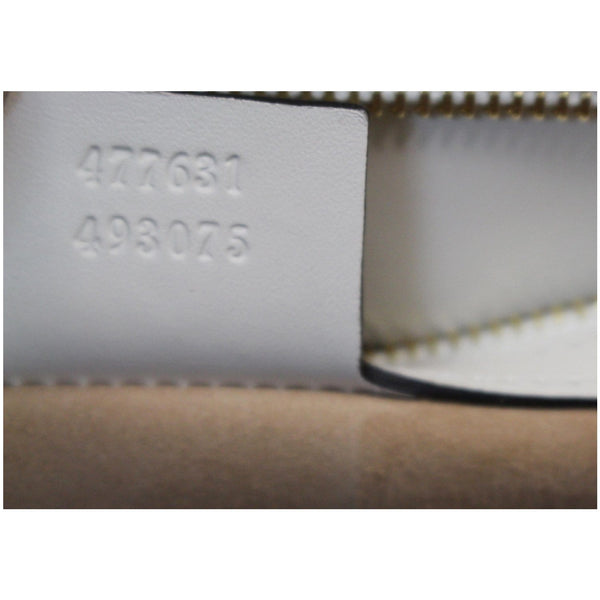 GUCCI Maxi Sylvie Calfskin Top Handle Bag White 477631