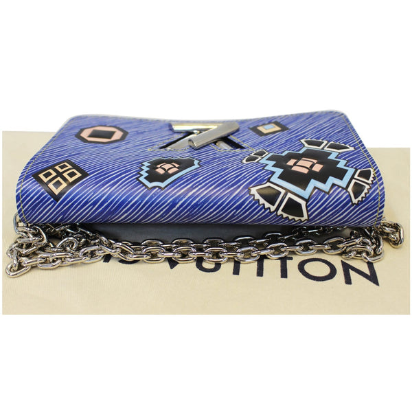 LOUIS VUITTON Twist Chain Denim Wallet Epi Azteque Stickers Crossbody Bag-US