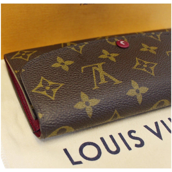 LOUIS VUITTON Emilie Monogram Canvas Wallet Brown