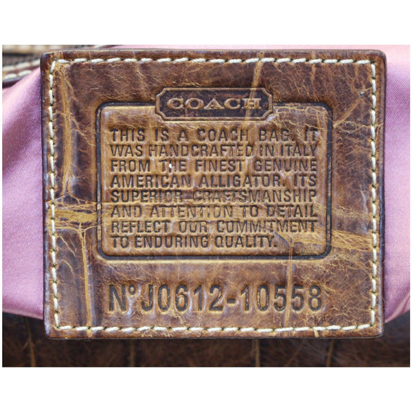 Coach Legacy Ali Alligator Leather Bag Limited Edition - logo