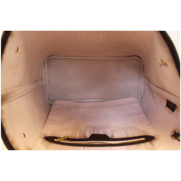 Louis Vuitton Neverfull MM Damier Ebene Bag - inside view