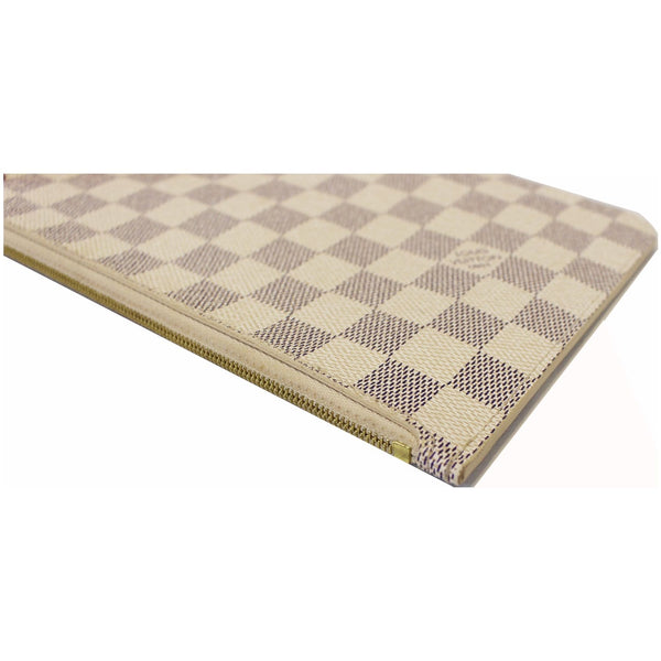 LOUIS VUITTON Pochette Wristlet Pouch Damier Azur Neverfull MM White