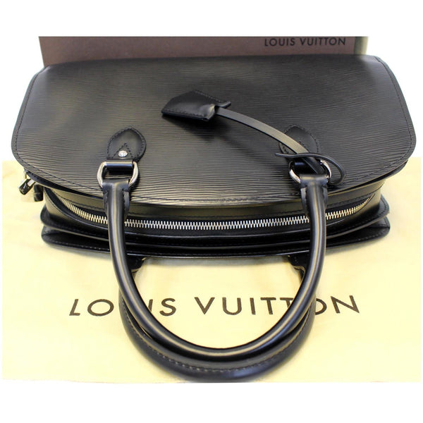 LOUIS VUITTON Pont Neuf PM Epi Leather Satchel Bag Black-US