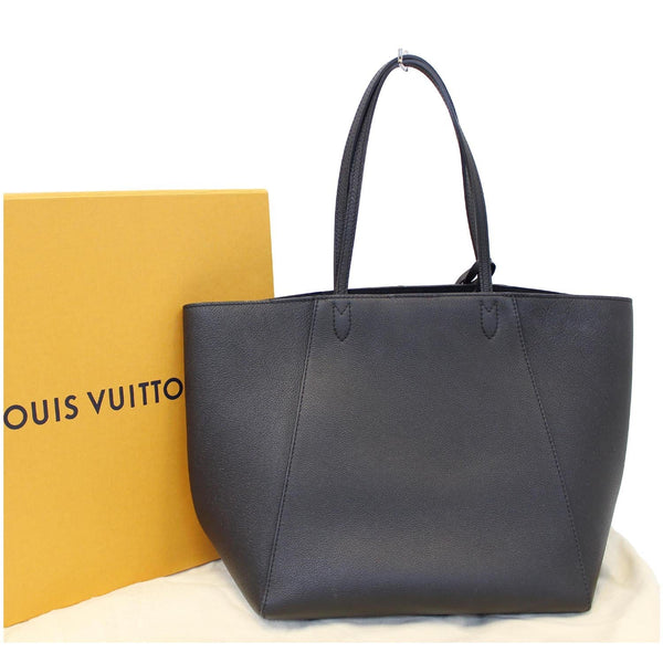 LOUIS VUITTON Lockme Cabas Calfskin Leather Shoulder Bag Black-US