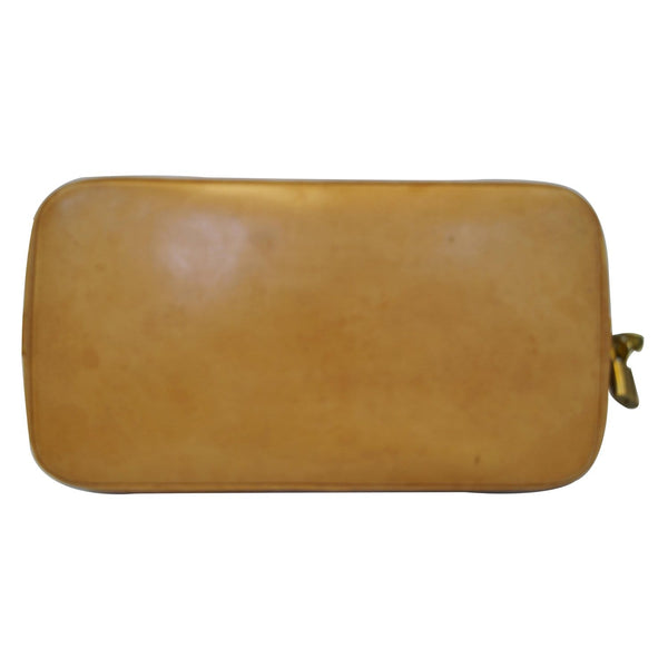 LOUIS VUITTON Alma Monogram Canvas Satchel Bag Brown