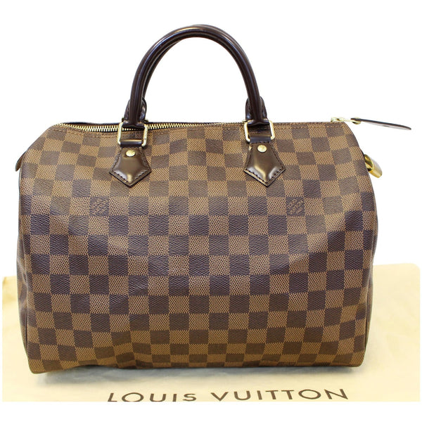 LOUIS VUITTON Speedy 30 Damier Ebene Brown Satchel Bag