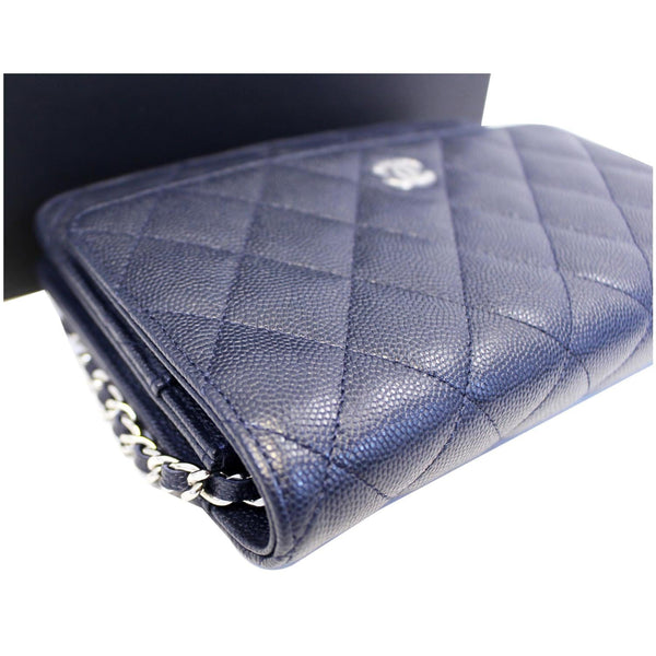 CHANEL Wallet On Chain WOC Clutch Crossbody Bag Navy-US