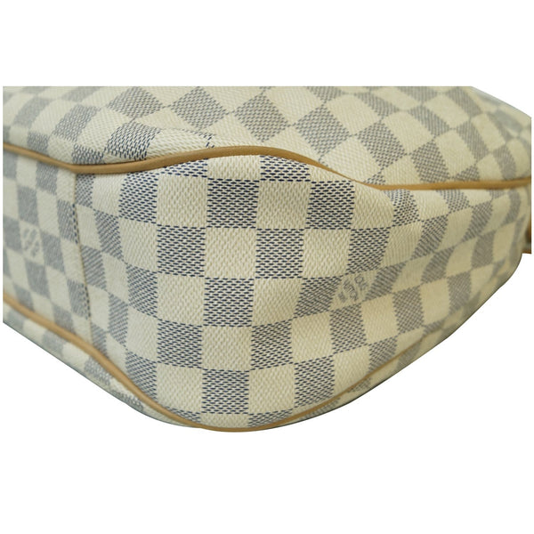 LOUIS VUITTON Evora MM Damier Azur Tote Shoulder Bag White