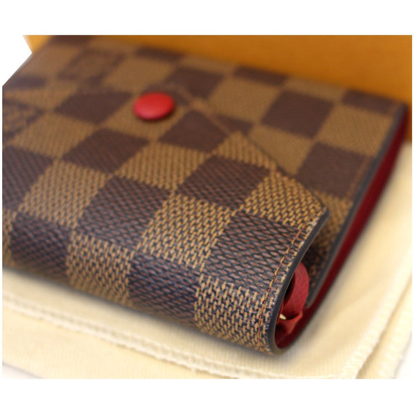 LOUIS VUITTON Victorine Damier Ebene Wallet Red-US