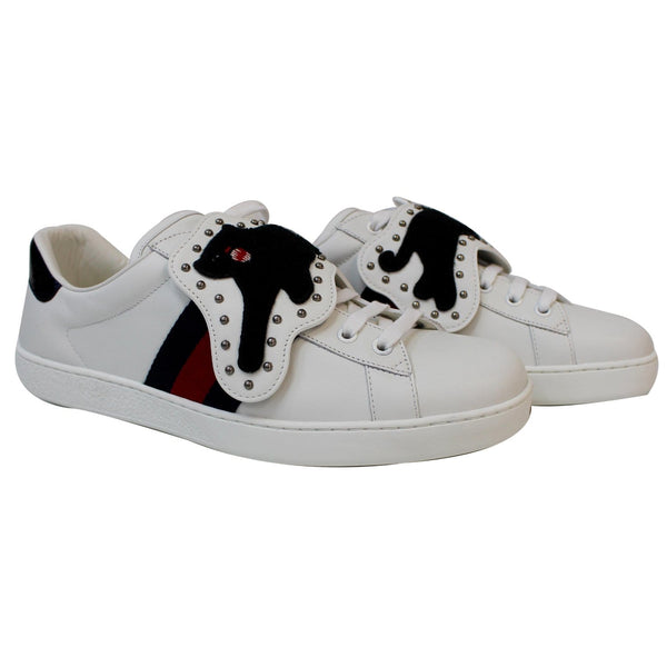GUCCI Ace Low-Top With Removable Patches Sneaker White 477107 US 9