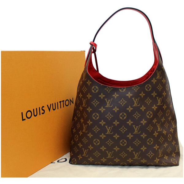 LOUIS VUITTON Flower Hobo Monogram Canvas Shoulder Hobo Bag Brown