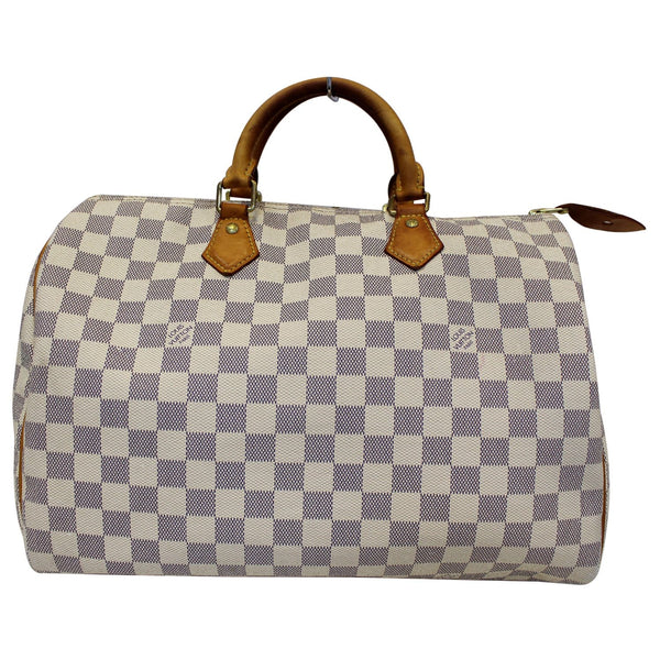 LOUIS VUITTON Speedy 30 Damier Azur Satchel Bag White