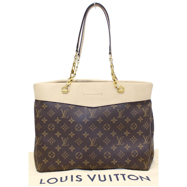 LOUIS VUITTON Pallas Chain Shopper Bag Monogram Canvas Dune