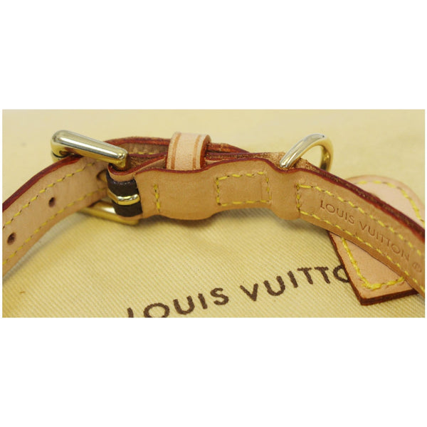 Louis Vuitton Baxter PM brass hardware Dog Collar