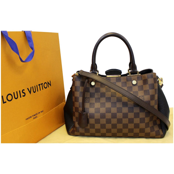 LOUIS VUITTON Brittany Damier Ebene Shoulder Bag Brown-US