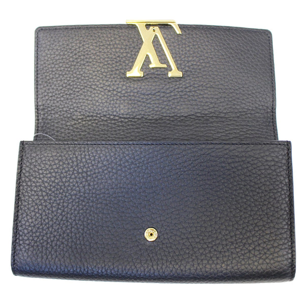 Louis Vuitton Capucines Taurillon Leather Wallet logo