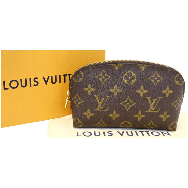LOUIS VUITTON Monogram Canvas Cosmetic Pouch Brown
