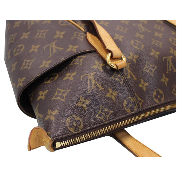 LOUIS VUITTON Totally MM Monogram Canvas Tote Shoulder Bag Brown