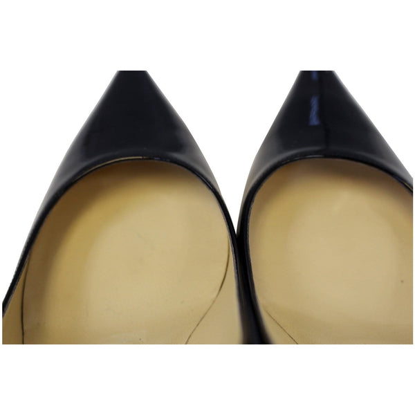 JIMMY CHOO Pointy Toe Patent Leather Pumps Black US 7