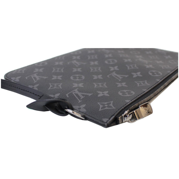 LOUIS VUITTON Pochette Monogram Eclipse Wristlet Black