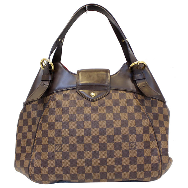 LOUIS VUITTON Sistina GM Damier Ebene Shoulder Handbag Brown-US