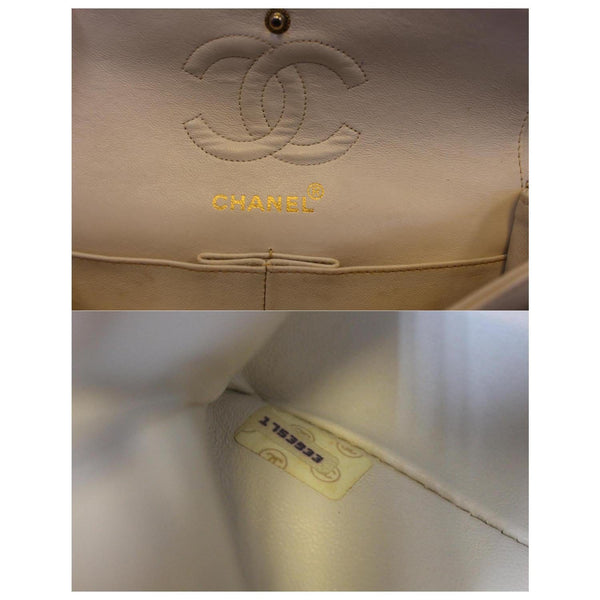 Chanel Classic Medium Double Flap Shoulder Bag Bag Ivory-US