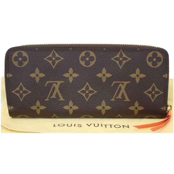 LOUIS VUITTON Clemence Monogram Canvas Wallet Brown