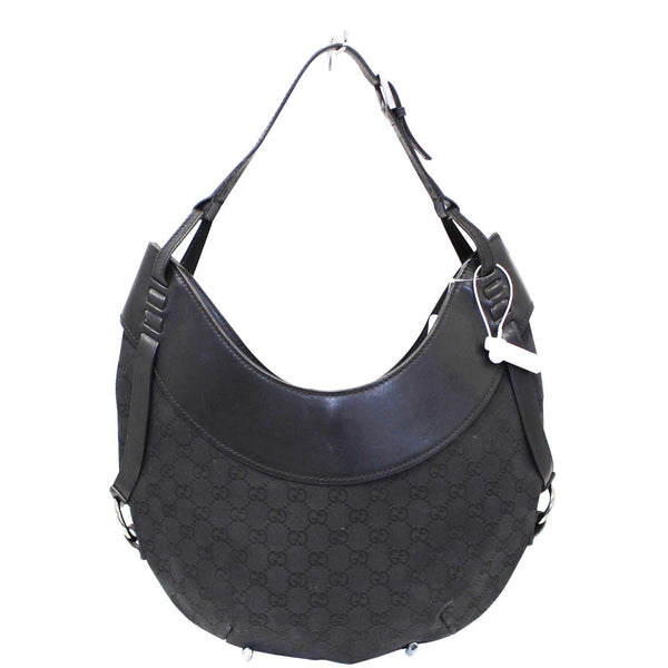 GUCCI GG Canvas Half Moon Black Hobo Bag Black-US