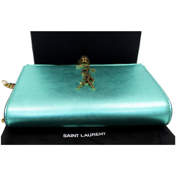 YVES SAINT LAURENT Small Kate Tassel Leather Crossbody Bag Teal