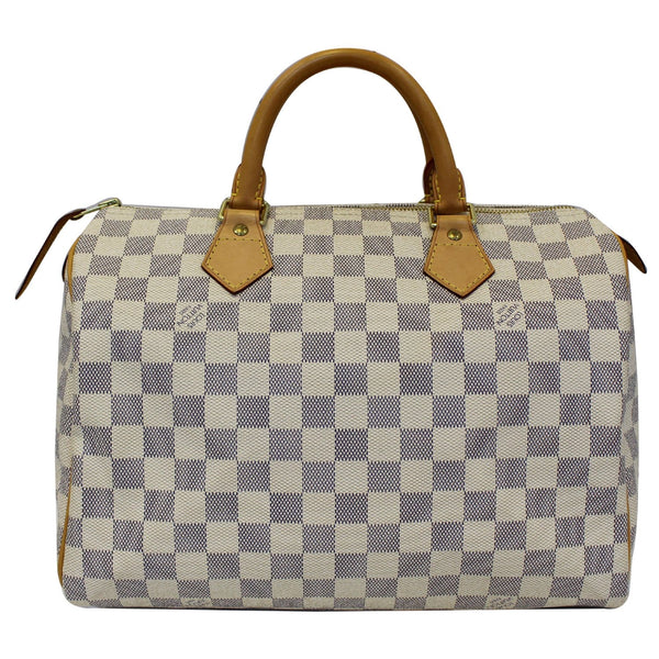 LOUIS VUITTON Speedy 30 Damier Azur Satchel Handbag White