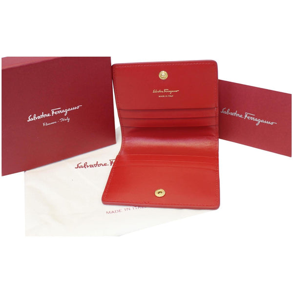 SALVATORE FERRAGAMO Gancini Rainbow Leather Card Case-US