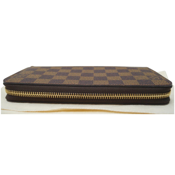 LOUIS VUITTON Zip Around Damier Ebene Wallet Brown