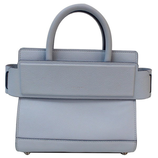 GIVENCHY Horizon Mini Grained Leather Satchel Bag Light Blue