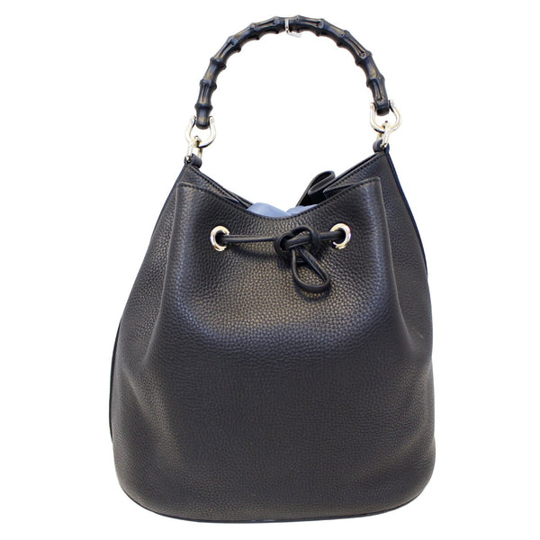 Gucci Miss Bamboo Leather Bucket Handbag