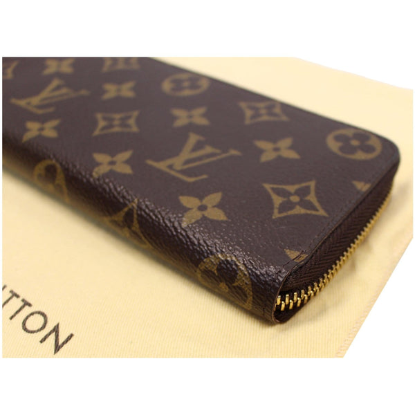 LOUIS VUITTON Clemence Monogram Canvas Wallet Brown