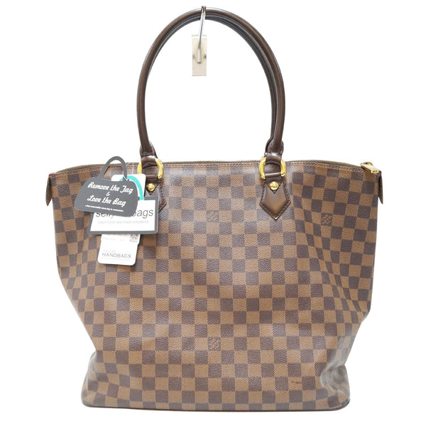 LOUIS VUITTON Saleya GM Damier Ebene Shoulder Handbag-US