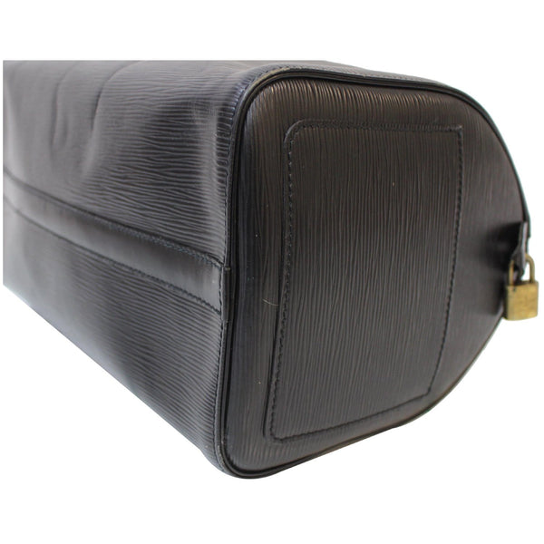 lock corner Lv Speedy 30 Epi Leather Satchel Bag