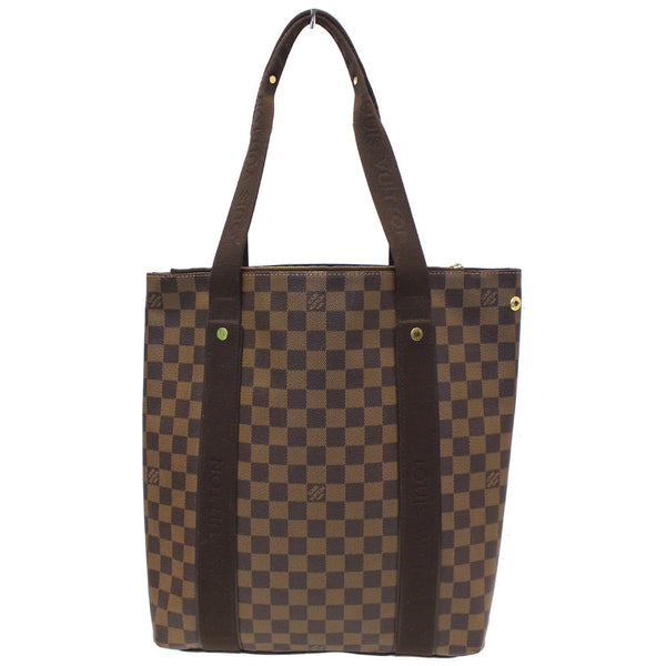 LOUIS VUITTON Cabas Beaubourg Damier Ebene Shoulder Bag Brown