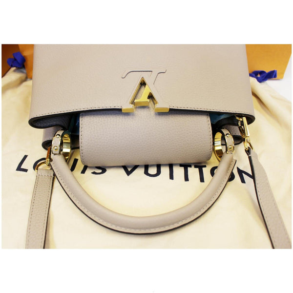 LOUIS VUITTON Capucines PM Taurillon Leather Shoulder Bag Galet-US
