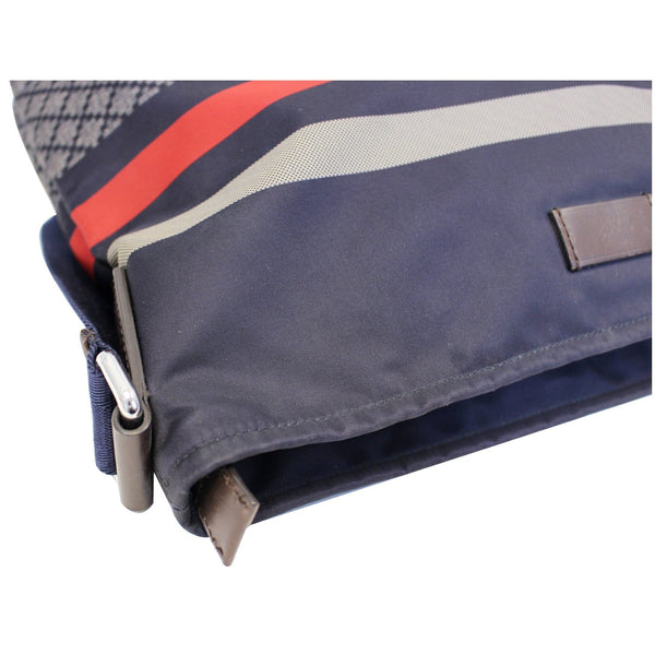 Gucci Crossbody Bag Diamante Nylon Messenger Navy - side view