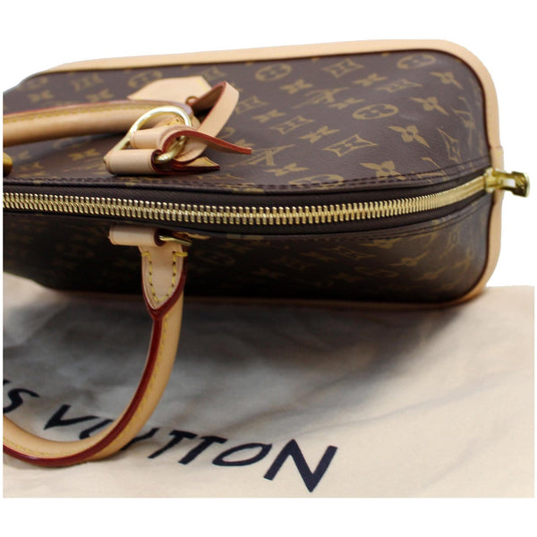 LOUIS VUITTON Alma PM Monogram Canvas Satchel Bag Brown