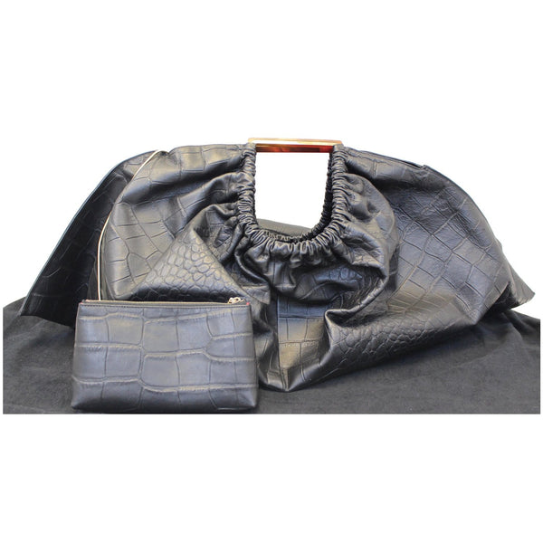 Versace Large Scale Embossed Leather Bag - pre owned