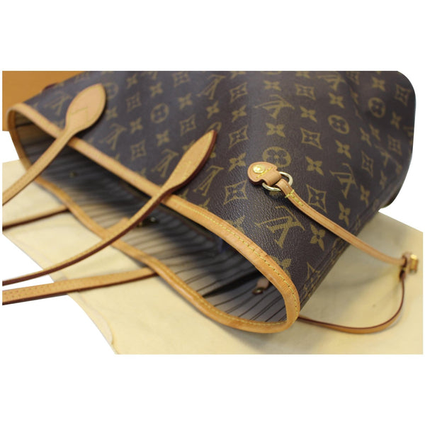 LOUIS VUITTON Neverfull MM Monogram Canvas Tote Shoulder Bag Brown