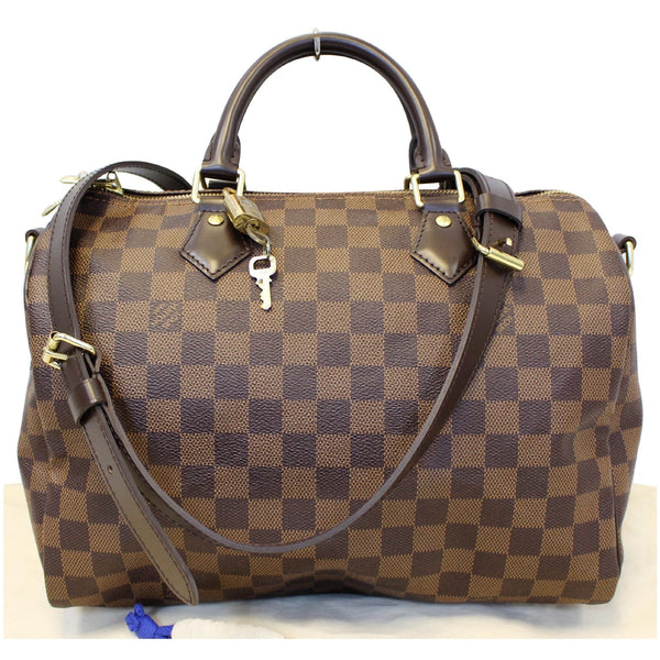 LOUIS VUITTON Speedy 30 Bandouliere Damier Ebene Shoulder Bag Brown